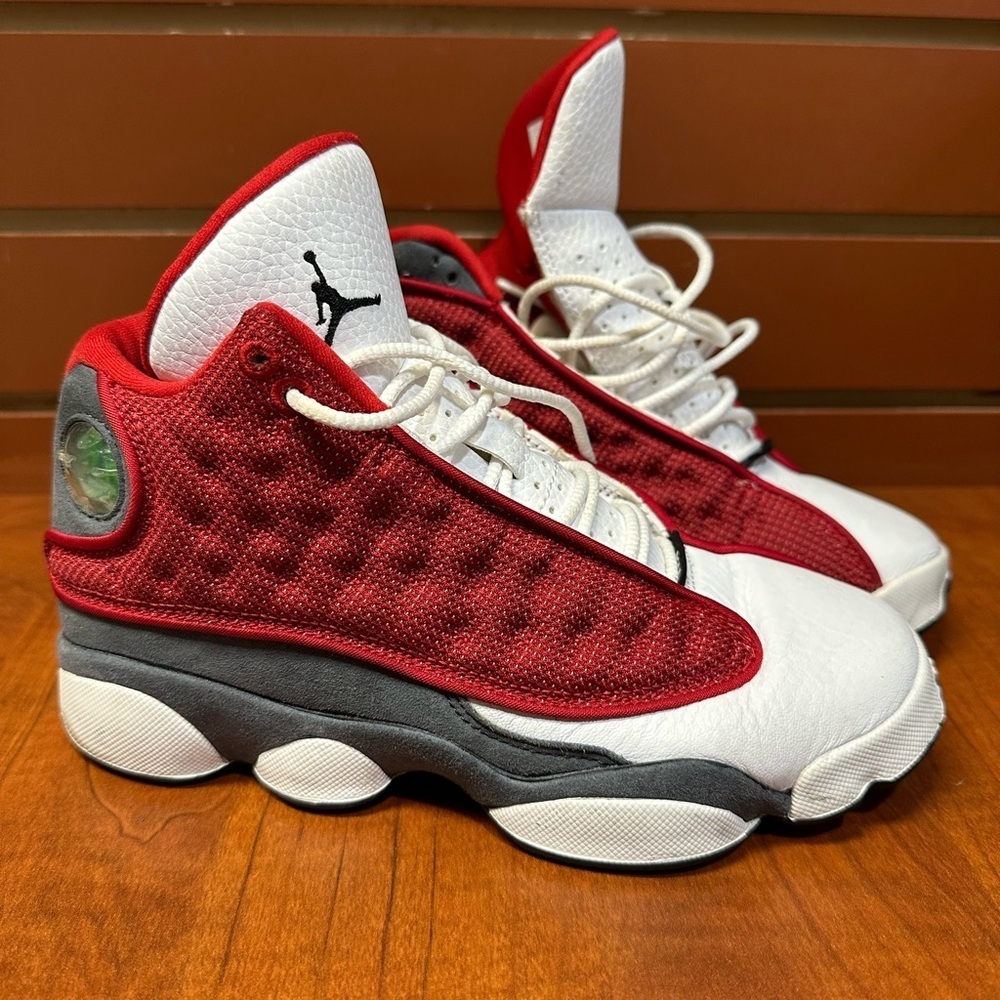 Jordan Red and White Sneakers